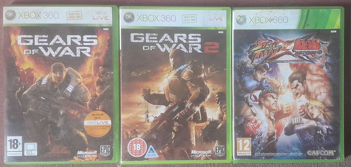 Gears of War, Gears Of War 2 and Street Fighter Xbox 360
