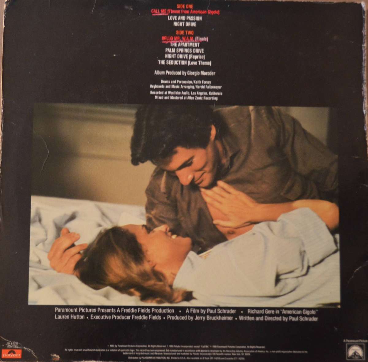 American Gigolo Soundtrack Vinyl