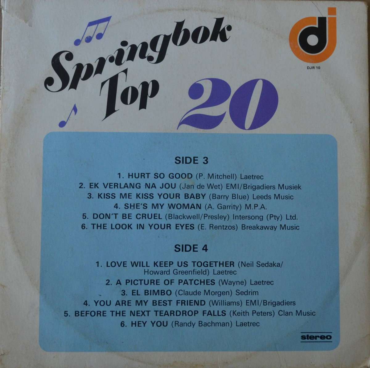 Springbok Top 20 Double Vinyl