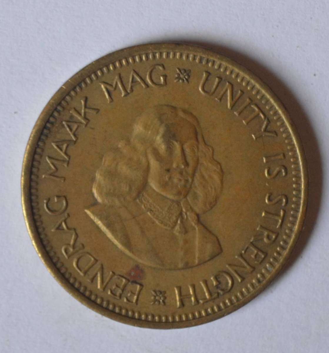 South African Half Cent Coin 1965