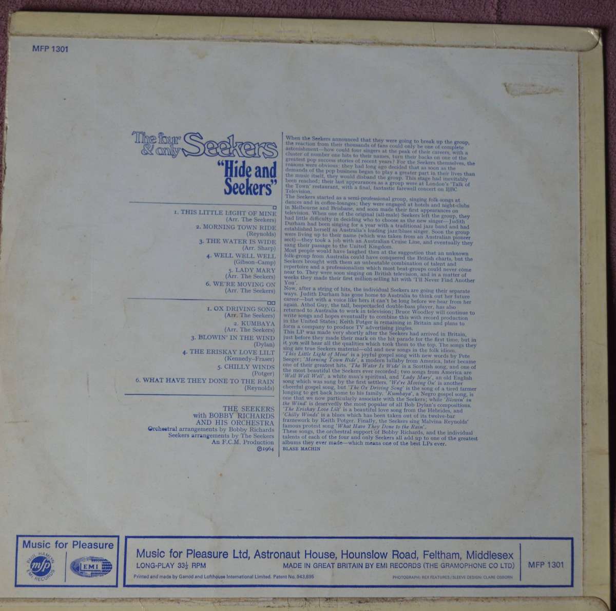 The Seekers The Four and Only Vinyl