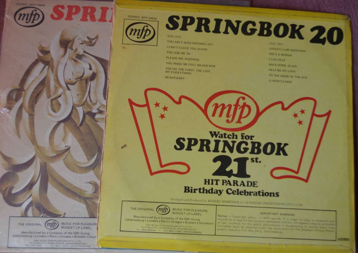 Springbok Hit Parade 20 and 21 Vinyl