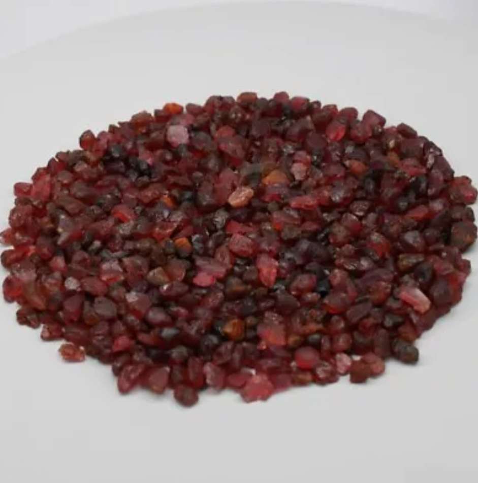 475pcs Lot 207.46ct t.w Rough Natural Red-Orange Garnet - Your bid is fox all 475 pieces