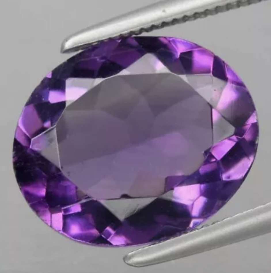 Beautiful! 3.21ct 11x9.5mm Oval Cut Natural Unheated Purple Amethyst