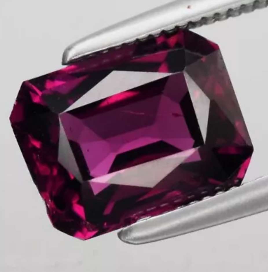 Beautiful 2.07ct 8x6mm Octagon Cut Natural Pinkish Purple Rhodolite Garnet