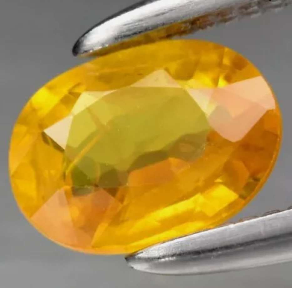 Oval Cut Natural Yellow Sapphire