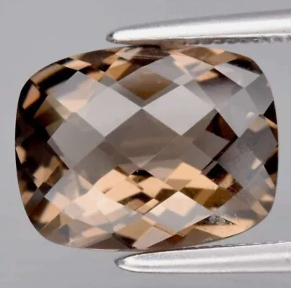 2.44ct 10x8mm Cushion Cut Natural Smoky Quartz