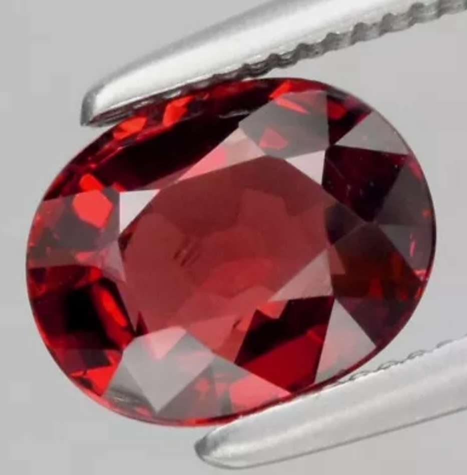 1.12ct Oval Cut Natural Reddish Orange Garnet