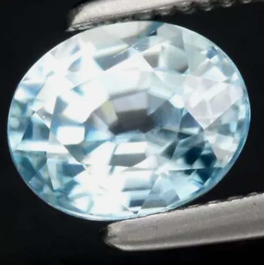 1.10ct Oval Cut Natural Blue Zircon