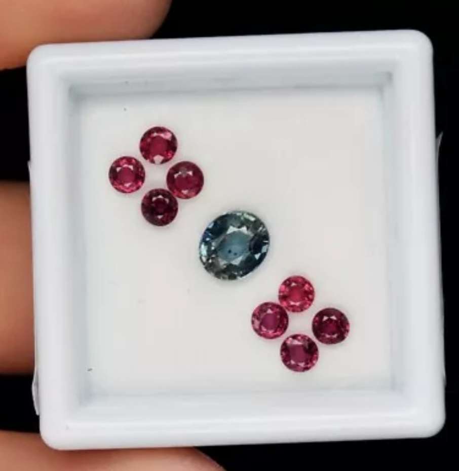 9 Piece Lot 1.62ct t.w Unheated Natural Sapphire