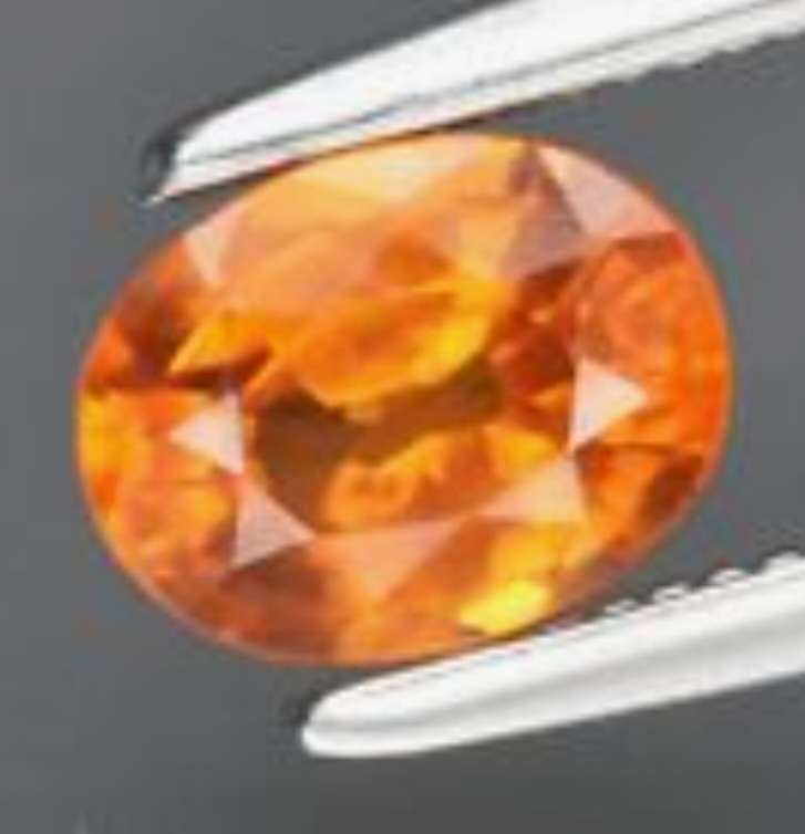 Oval Cut Natural Orange Sapphire
