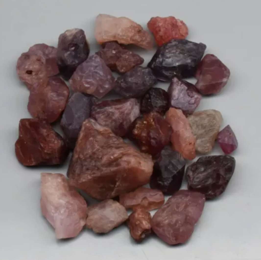 27 Piece Lot 114.43ct t.w Rough Natural Multi-Colour Spinel