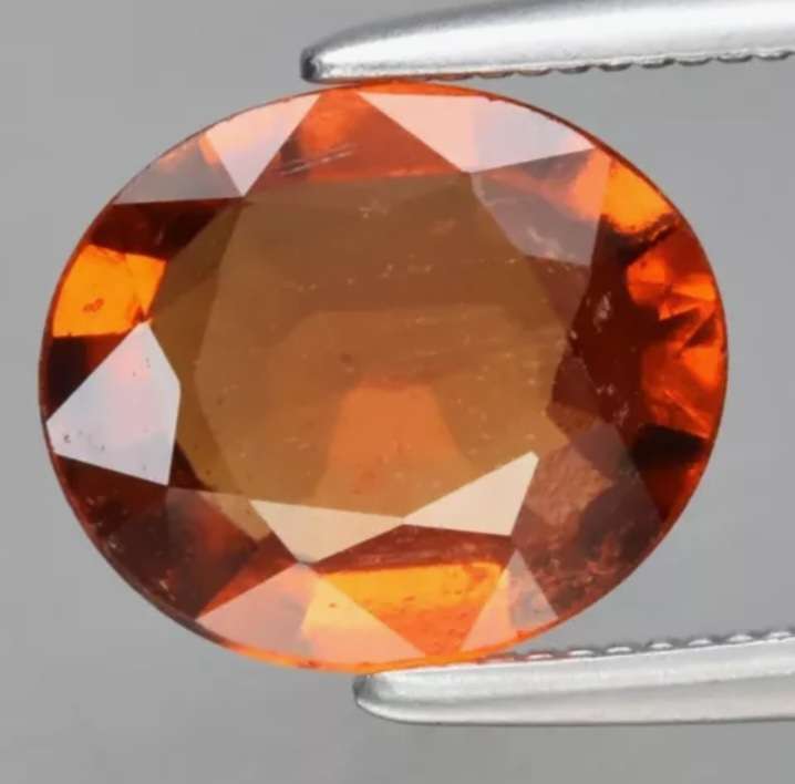 1.74ct Natural Oval Cut Orange Hessonite Garnet