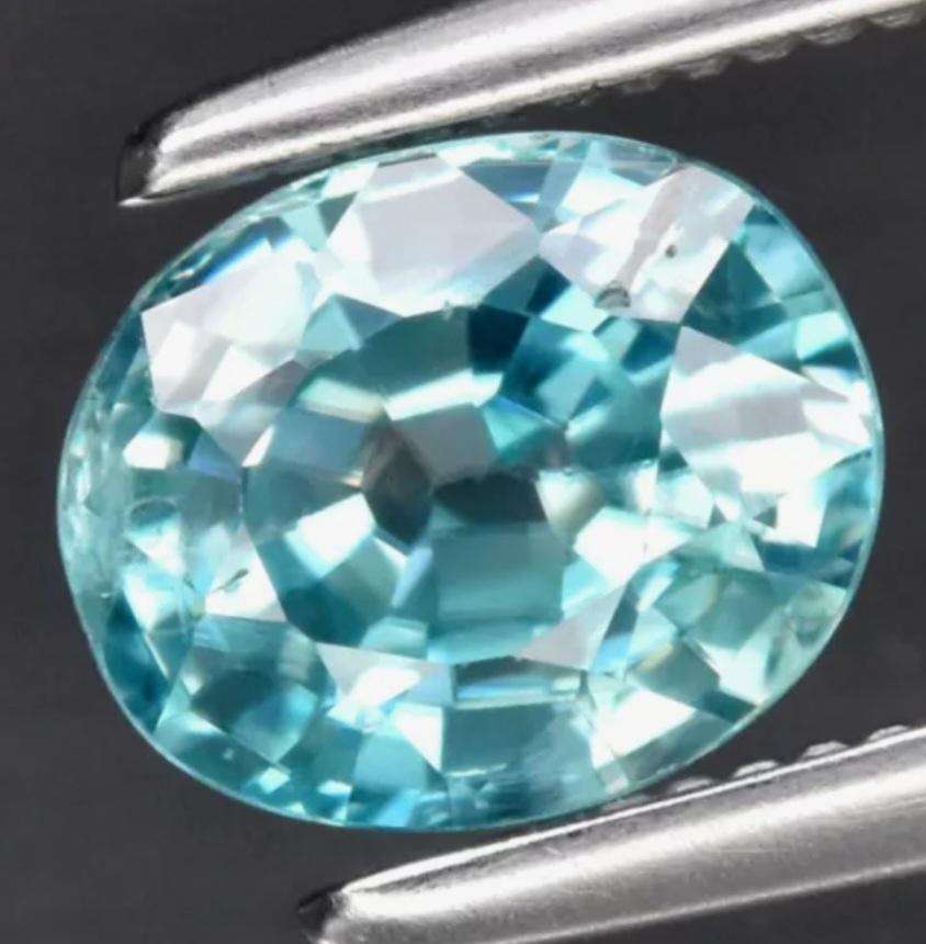 1.08ct Oval Cut Natural Blue Zircon
