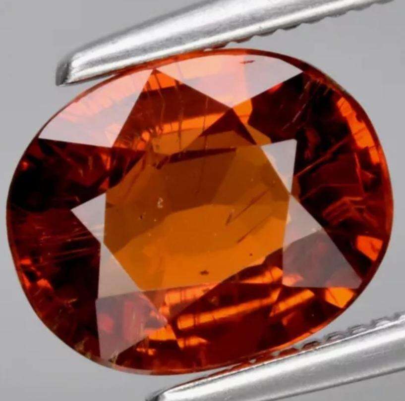 1.64ct Oval Cut Natural Orange Spessartite Garnet