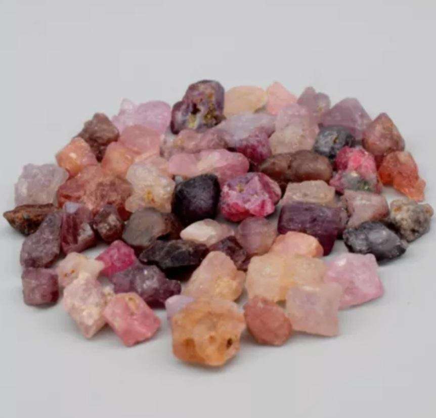 54 Piece Lot 101.16ct t.w Rough Natural Multi-Colour Spinel
