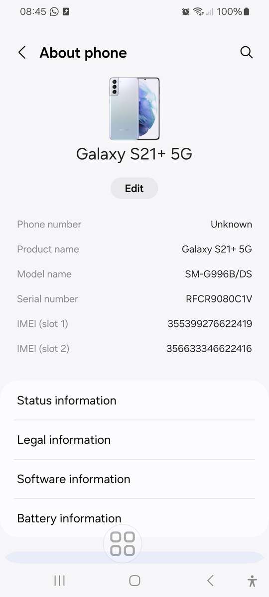 Samsung Galaxy S21+ 5G Dual Sim