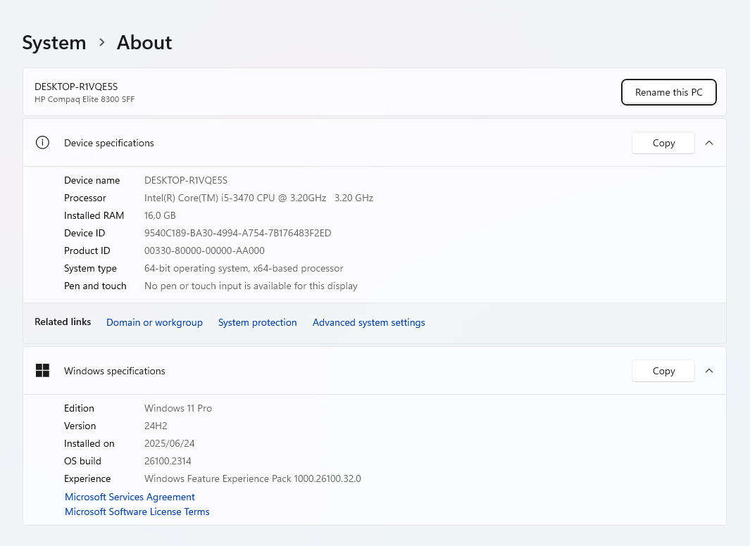 HP Elite 8300 SFF i5 ARC A380 16GB RAM with Wifi&Bluetooth