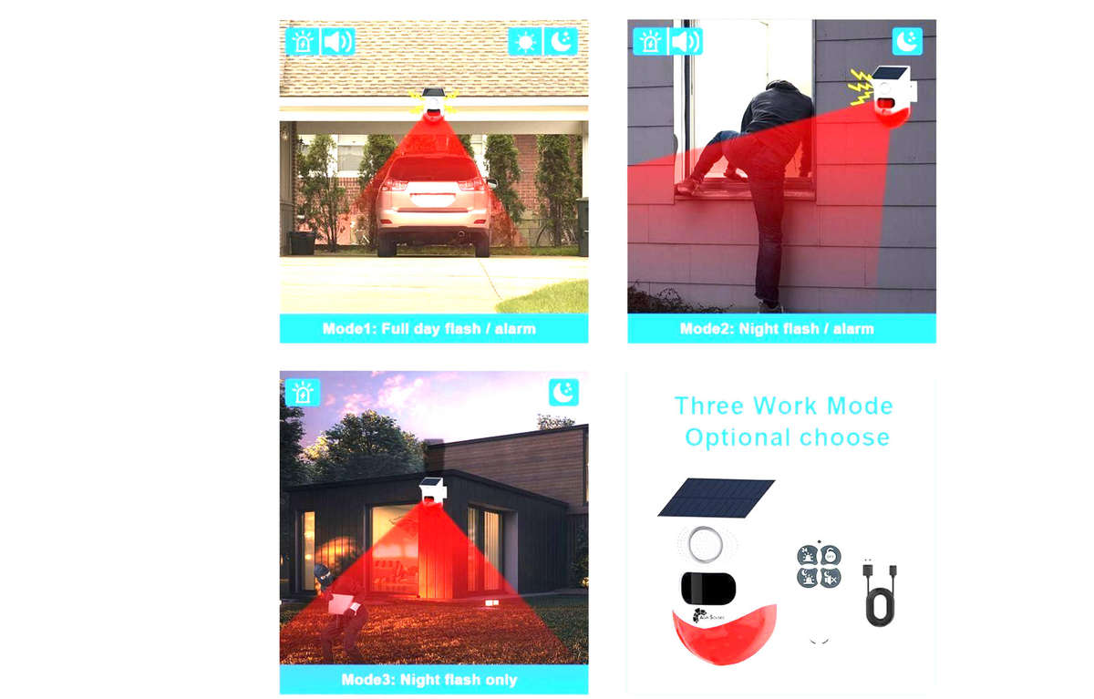 Outdoor PIR Solar Sensor with Remote Control