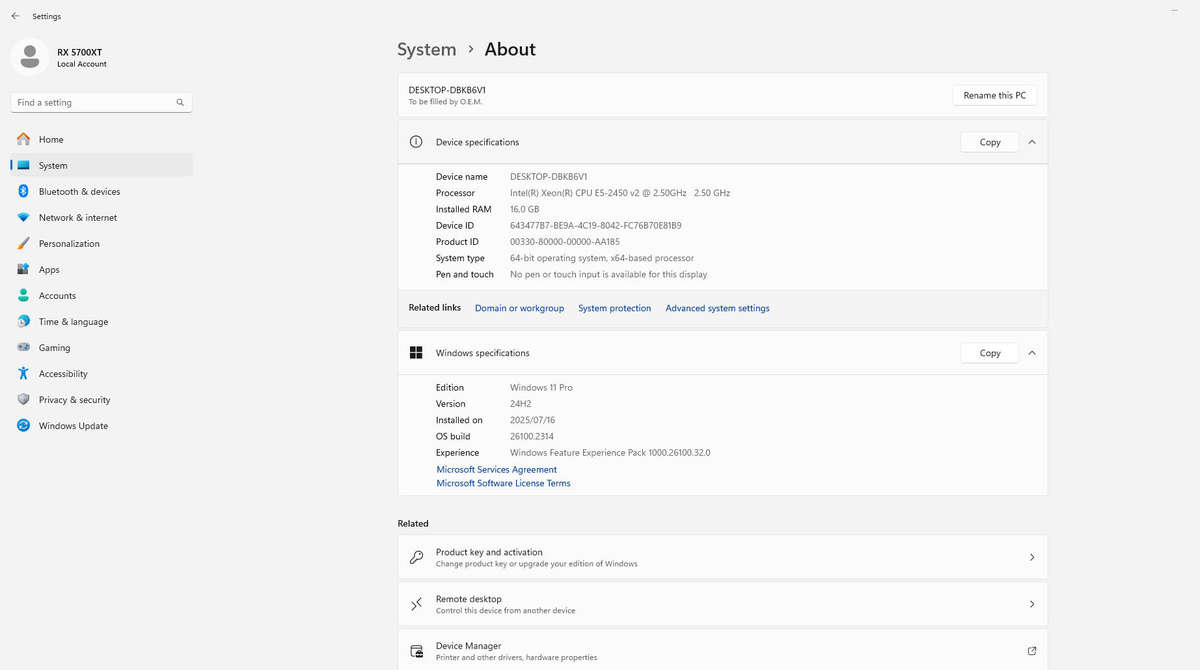 Intel Xeon Gaming PC with RX 5700XT 8GB GPU & 16GB RAM with Wifi&Bluetooth