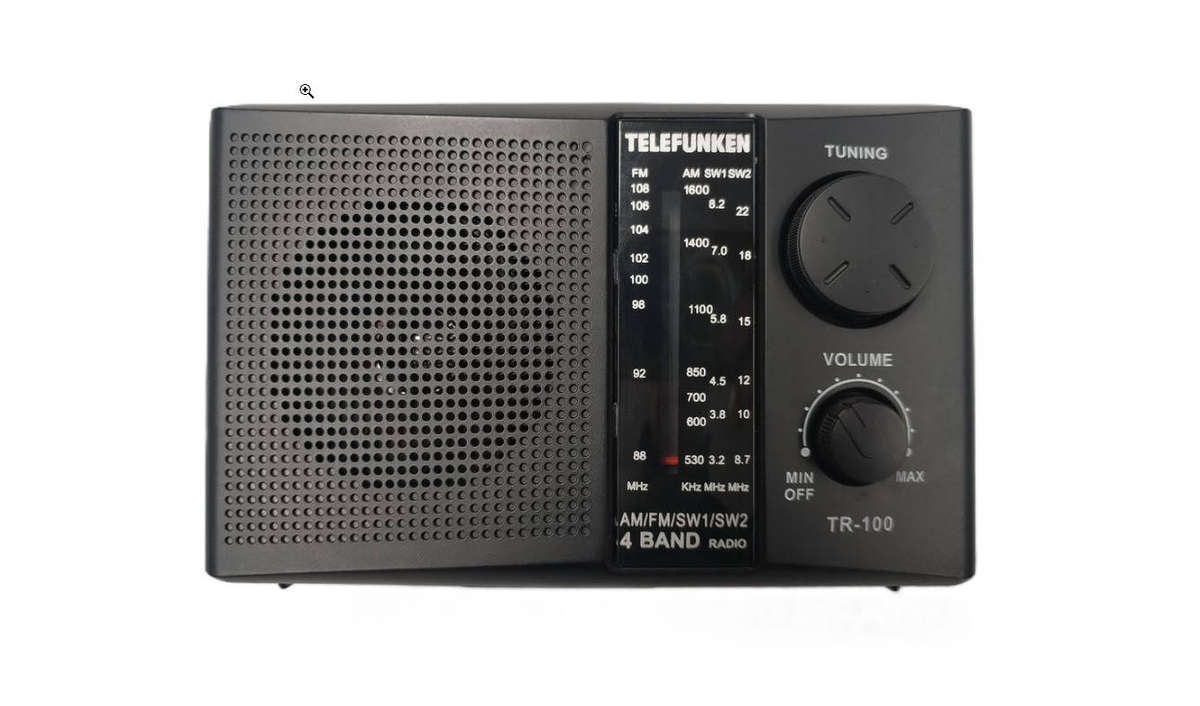 Telefunken TR-100 Compact Portable Radio | AC/DC & Battery Powered