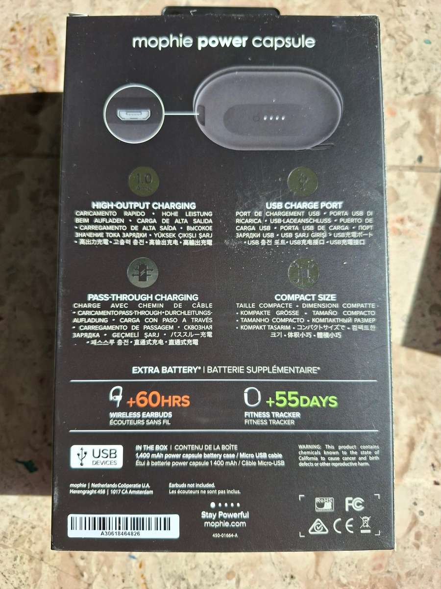 Mophie Power Capsule 1400mAh Travel Charging Case  5 Units (Brand New, Sealed in Master Carton