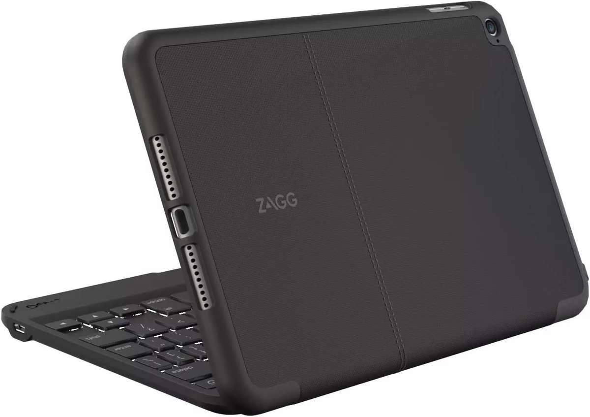 ZAGG Folio Case, Hinged with Backlit Bluetooth Keyboard for iPad Mini 4 - Black