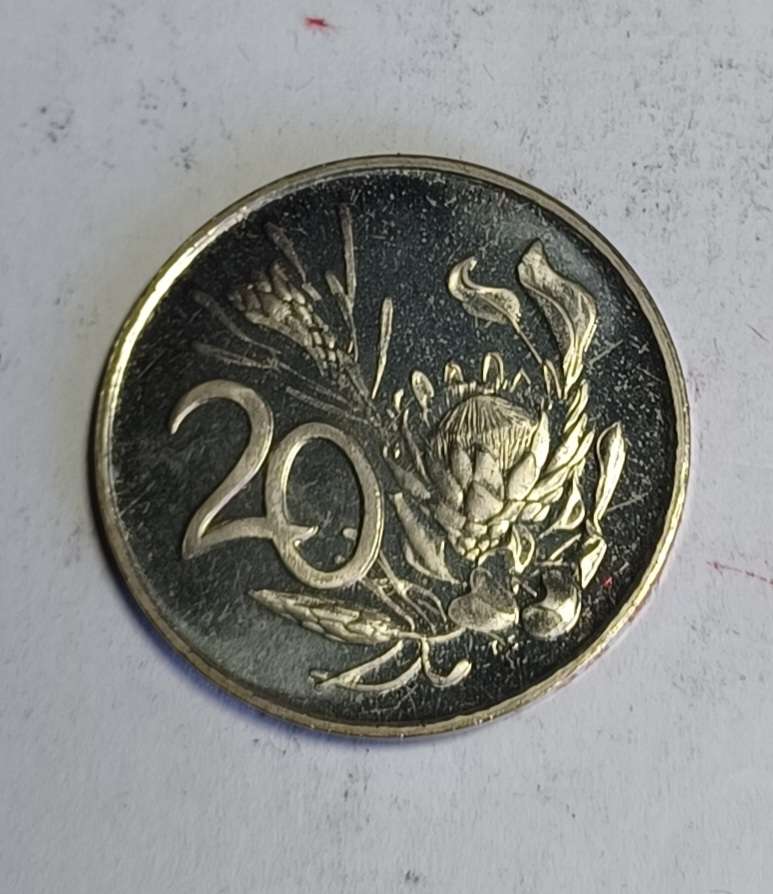 1981 RSA 20 Cent Coin (nickel proof coin)