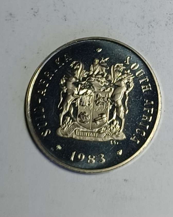 1983 RSA 20 Cent Coin (nickel proof coin)