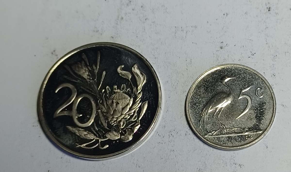 1983 RSA 5, 20 Cent Coin (nickel proof coins)