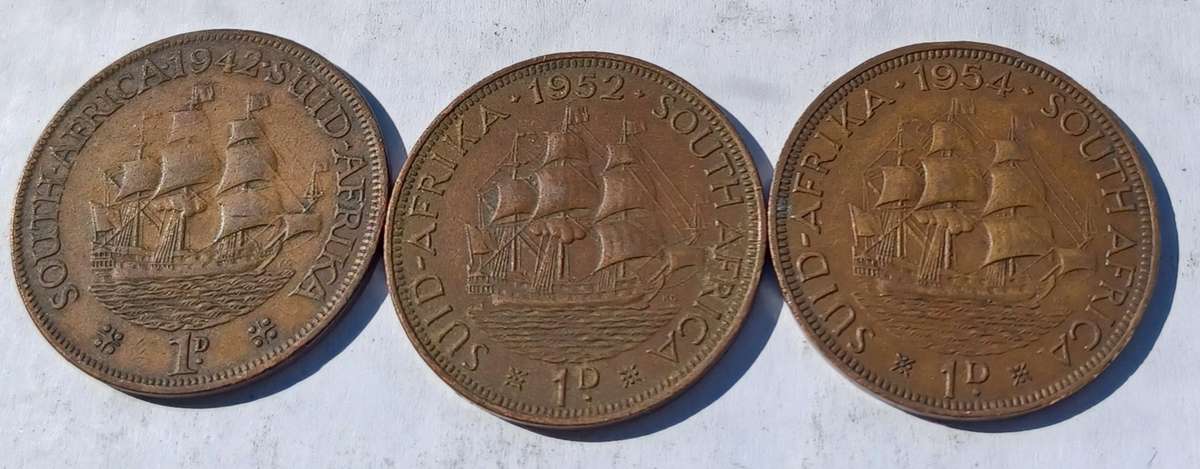 3 South Africa Penny's 1942, 1952, 1954