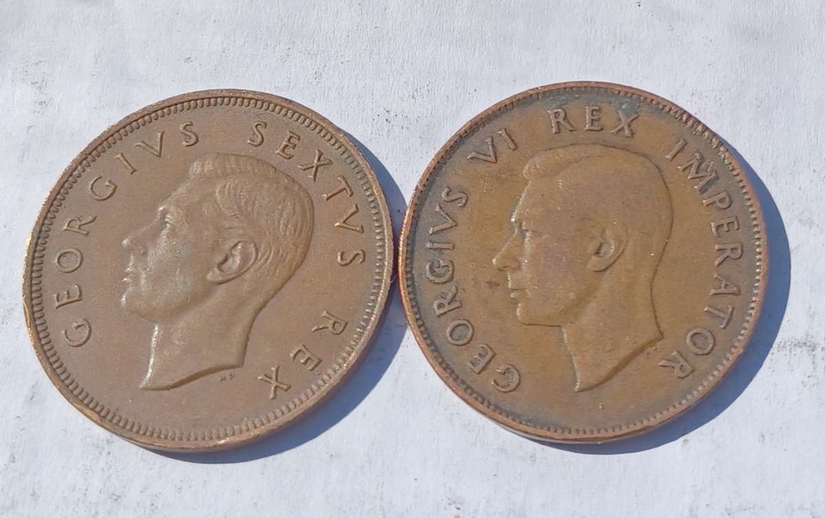South Africa Penny 1944 & 1952