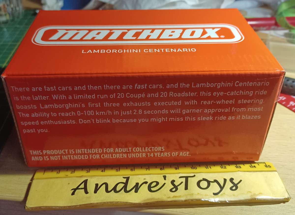 2023 Matchbox  /Mattel Creations  ~ Lamborghini Centenario ~ Mint in Sealed Box