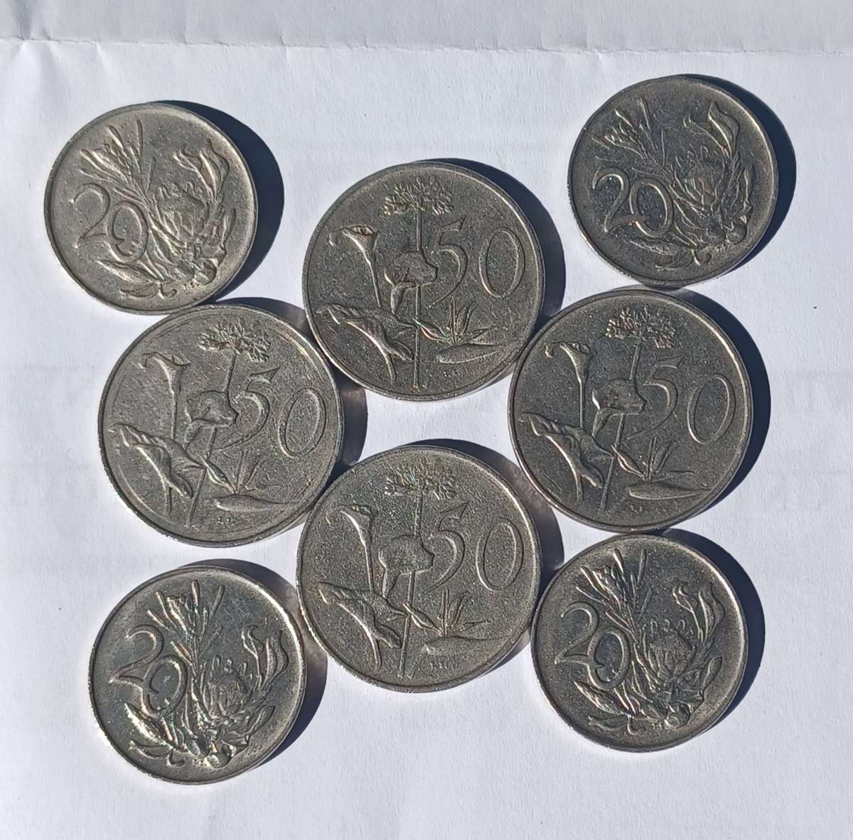 Republic of South Africa Coins - 50 and 20 Cent