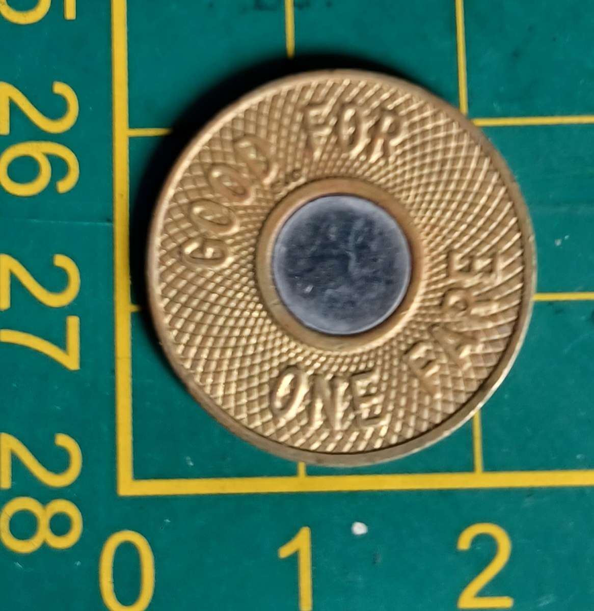 1980's NYC bullseye Uncirculated Token Bi- metallic