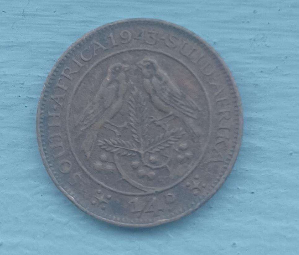 1943 SA Union Farthing 1/4 Penny