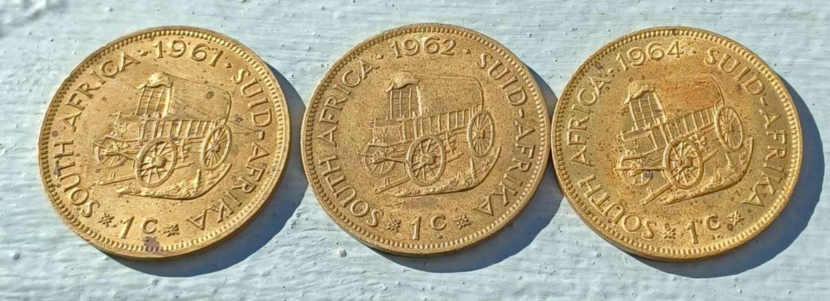 South Africa - 1961 1962 & 1964 1 Cent