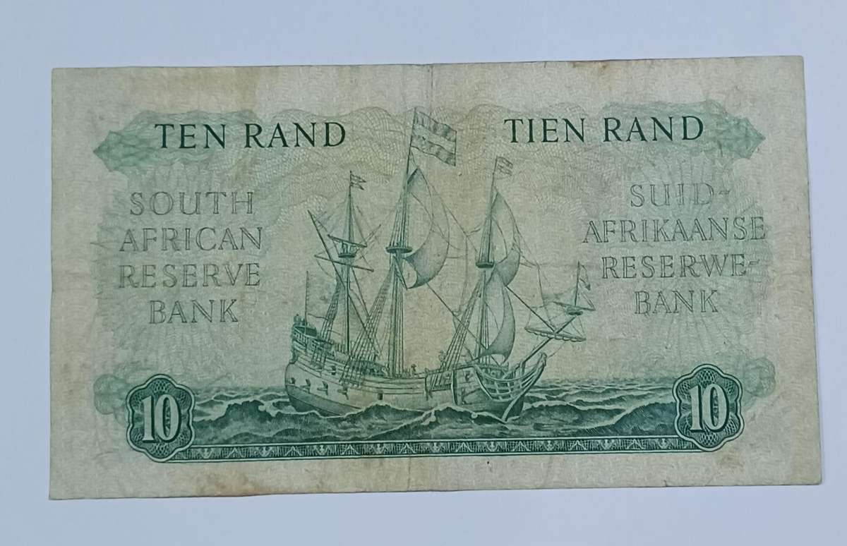 Republic Of South Africa - Ten Rand Afrikaans / English, Van Riebeeck water mark (C42)744696