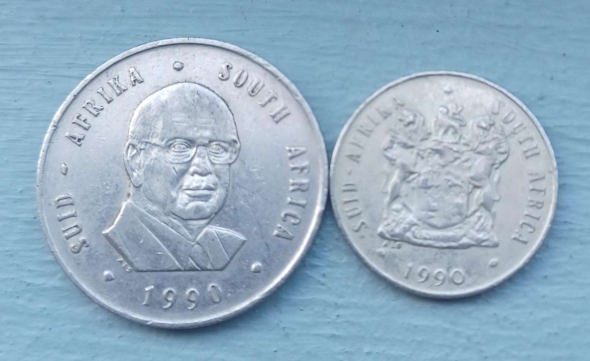 1990 ~ 20 Cent and R1 ~ South Africa