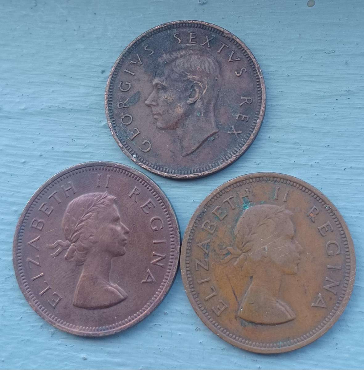 1952, 1953 & 1955~ 1D Penny ~ South Africa