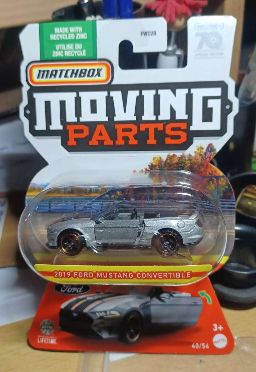 2022  Matchbox ~ Moving Parts ~ 40/54 2019 Mustang Convertible ~ Mint on card
