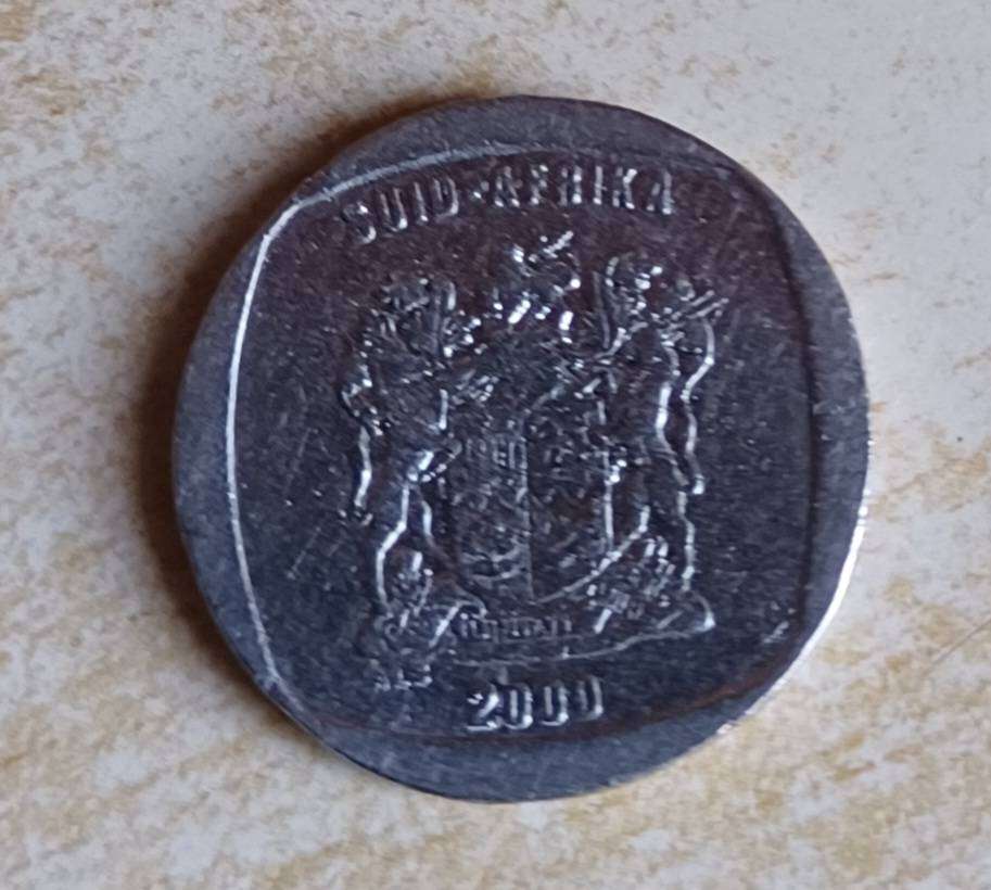 one Rand - South Africa 2000 *Old Coat of Arms*