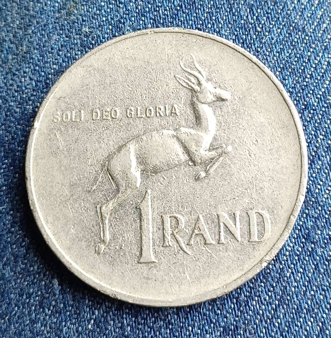 1979 Nickel  one  Rand ~ South Africa Springbok