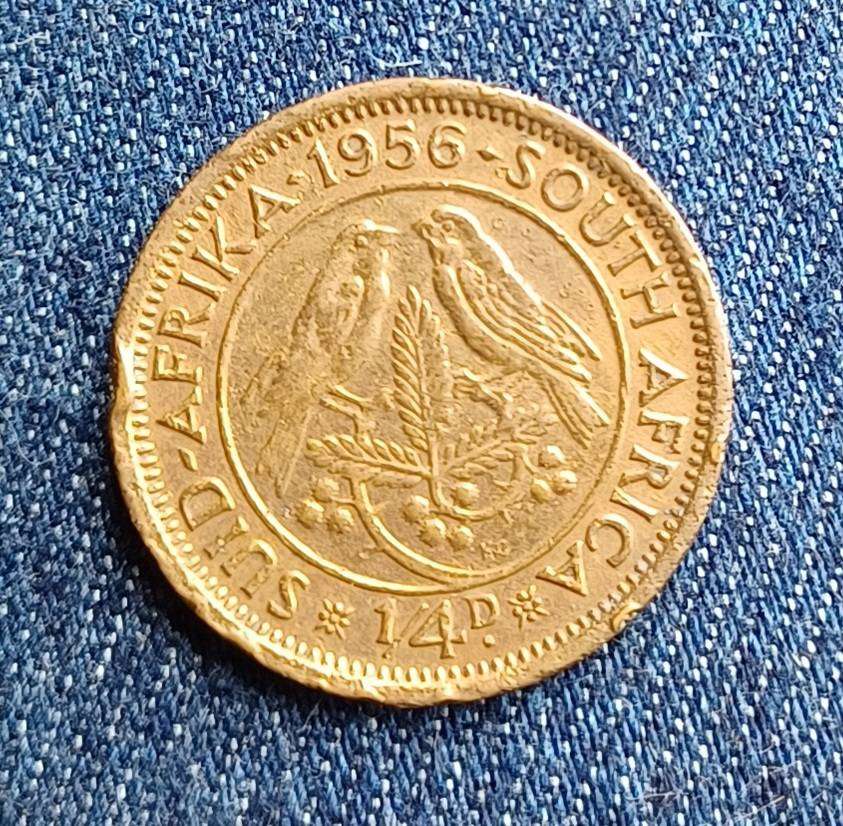 1956 Union of South Africa:  ¼ d / Farthing Coin
