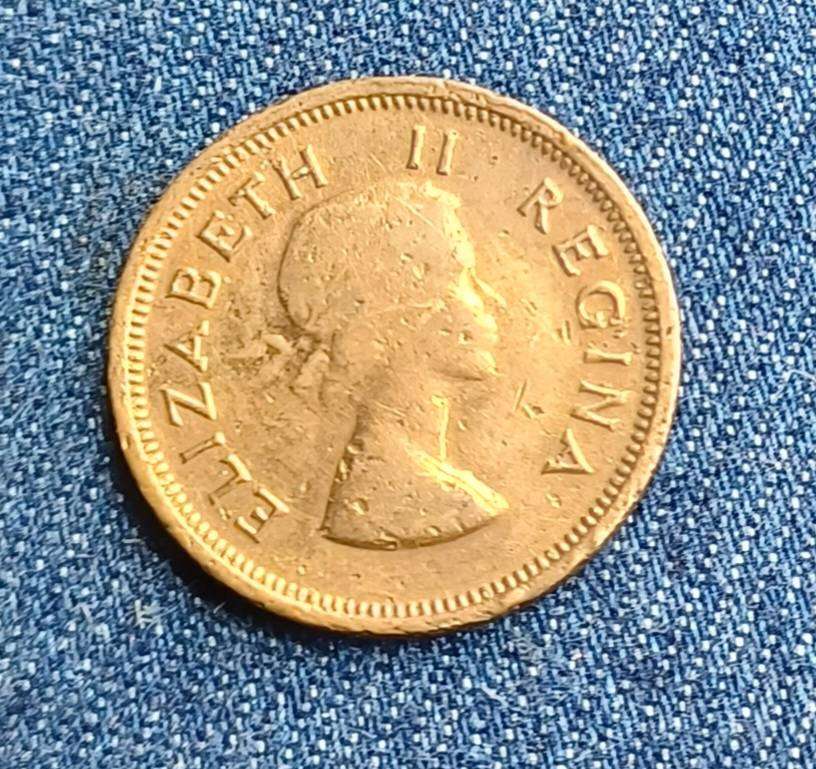 1956 Union of South Africa:  ¼ d / Farthing Coin