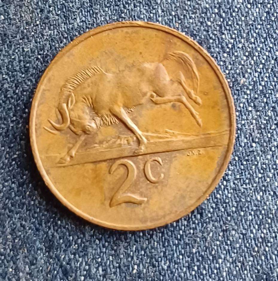 1965 Afrikaans 2 cent South Africa: Coin