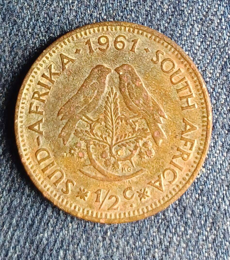 1961 1/2 Cent ~South Africa
