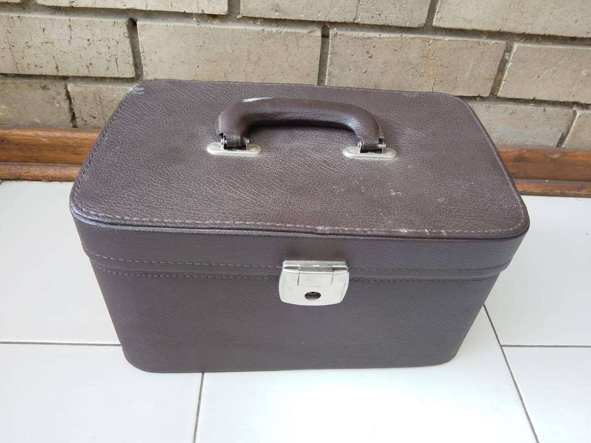 Vintage Monarch Vanity/Jewelry case with vintage costume jewelry and Brooches