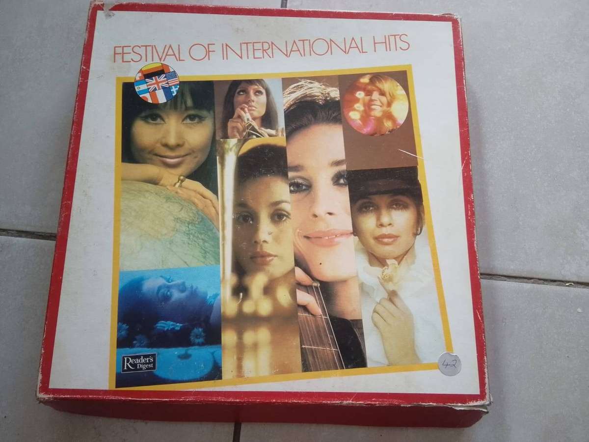 Vintage Set of 10 Festival of International Hits Vinyl Records