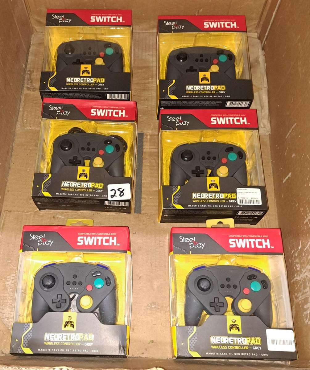 LOT OF 6 X  Steel play Neoretropad gaming remote controllers